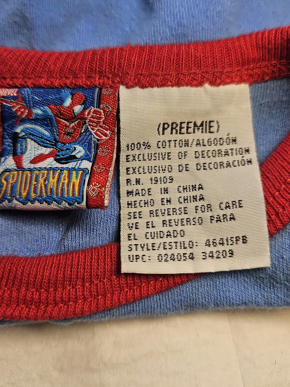 Spider-Man Blue & Red Baby One Piece - Picture 3 of 4